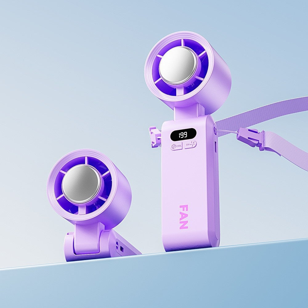 Rechargeable Handheld Portable Turbo Fan with Ice Cooler