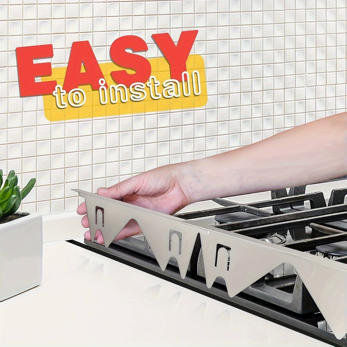 Stainless Steel Stove Gap Covers (2PCS) - Stove Gap Filler for Kitchen Oven Counter Side Gap