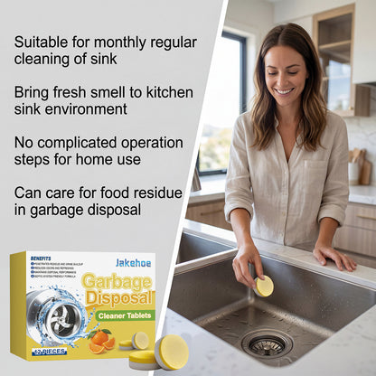 12 Pack Garbage Disposal Cleaner Tablets for Kitchen Food Residue and Grease Reduces Odors
