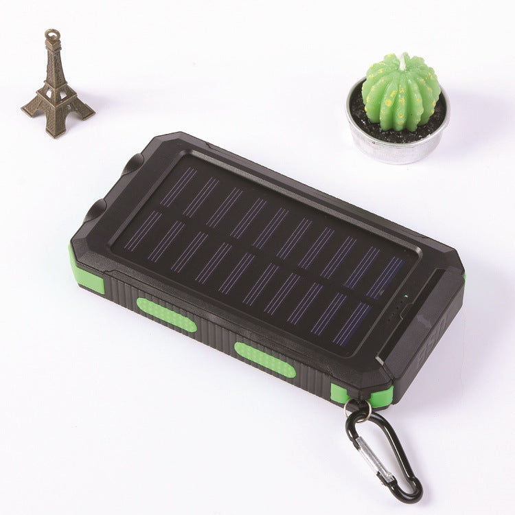 20000mAh Fast Charging Solar Power Bank with Dual LED Flashlight & Compass
