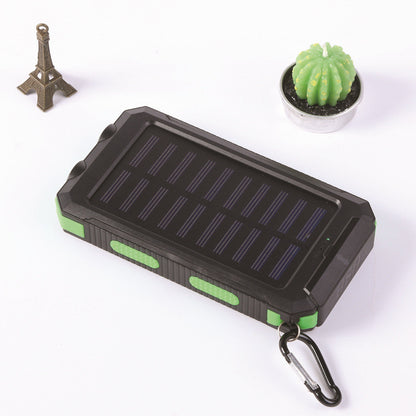 20000mAh Fast Charging Solar Power Bank with Dual LED Flashlight & Compass