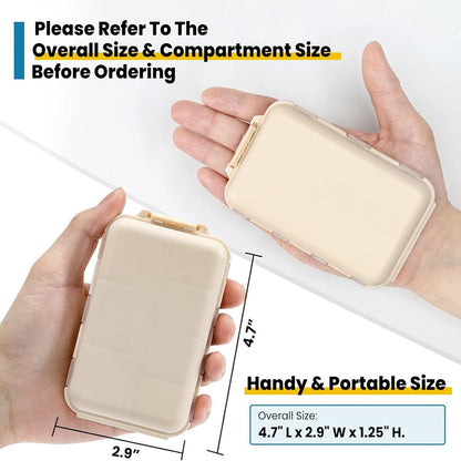 Daily Pill Organizer Moistureproof Medicine Box with 14 Compartments