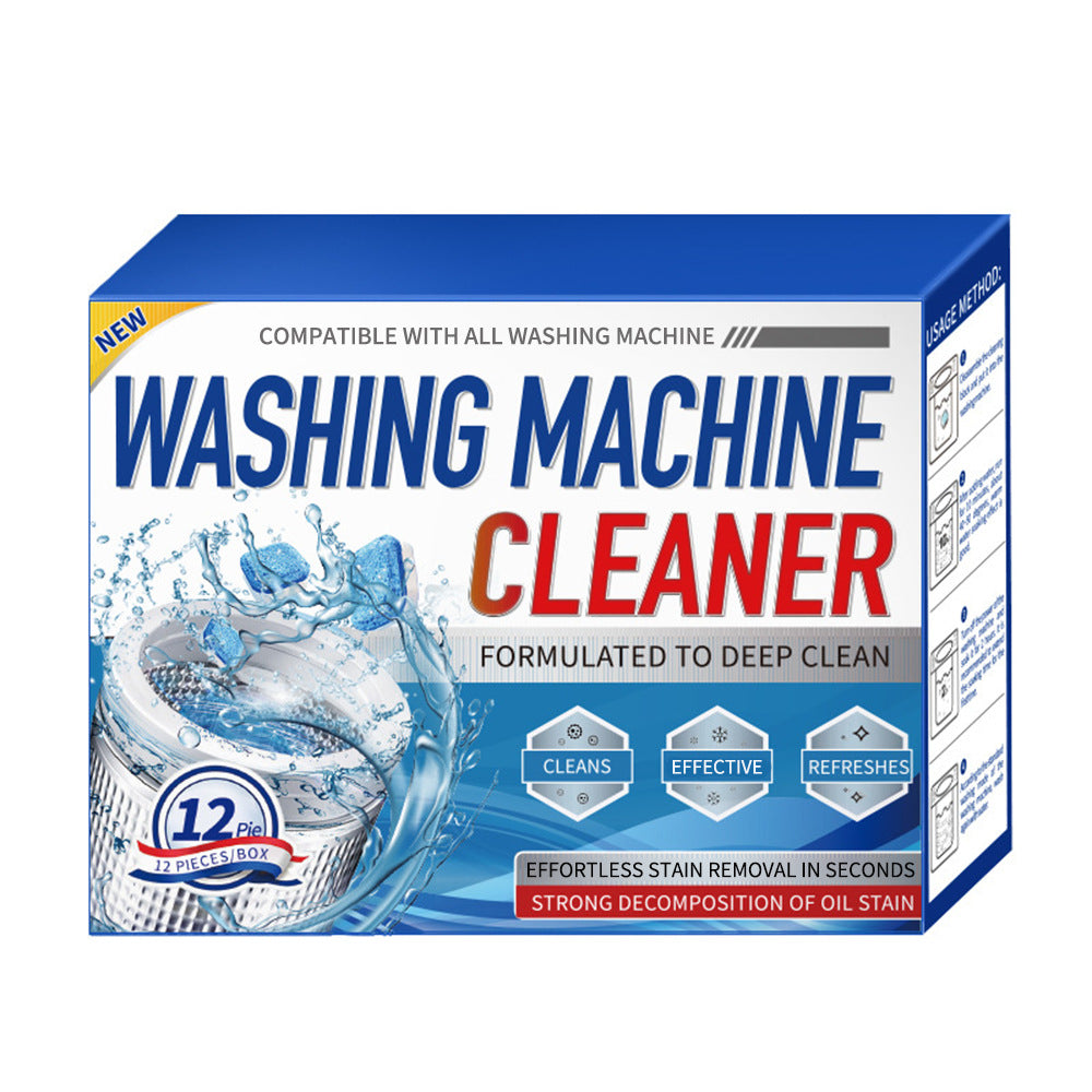 Washing Machine Cleaner & Descaler - 12 Tablets for Deep Cleaning