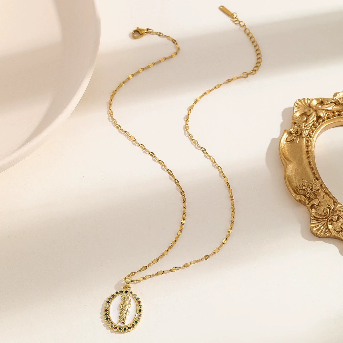 Colorful Fashionable Subtly Luxurious Madonna Necklace