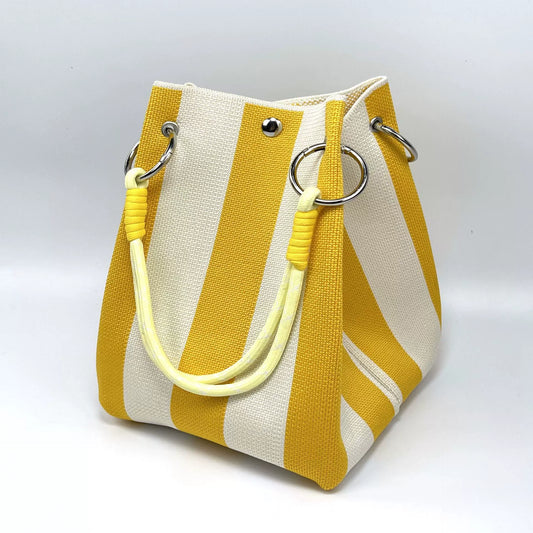 Vintage Multicolor Retro Handbag - Large Capacity Tote with Buckle Closure & Fixed Strap