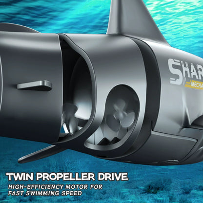 2.4G RC Diving Shark Toy Boat Swimming Pool Toys Gift for Kids Age 6+
