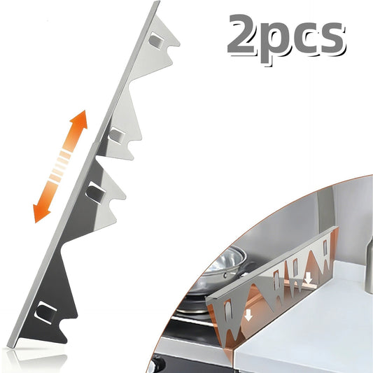 Stainless Steel Stove Gap Covers (2PCS) - Stove Gap Filler for Kitchen Oven Counter Side Gap