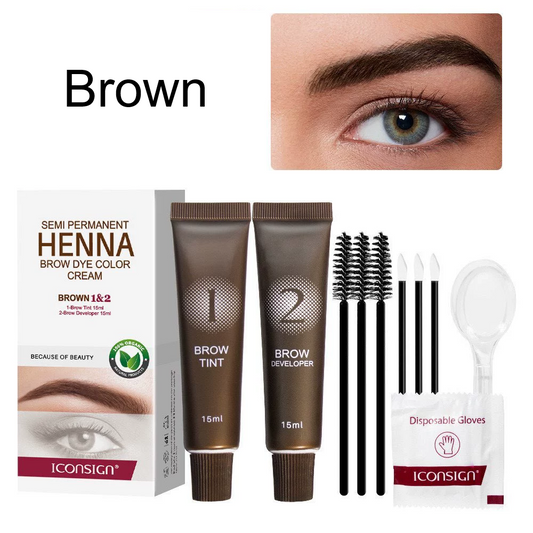 Iconsign Henna Brow Dye Cream, Eyebrow Tinting Cream