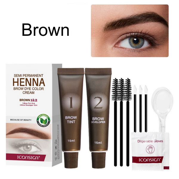 Iconsign Henna Brow Dye Cream, Eyebrow Tinting Cream