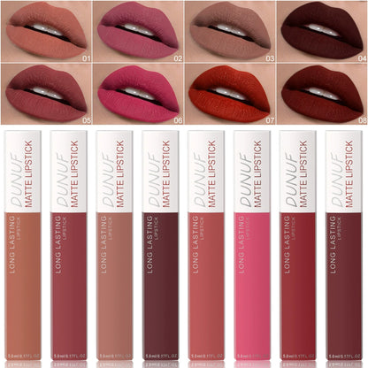 8pcs High-Value Matte Lip Gloss Set