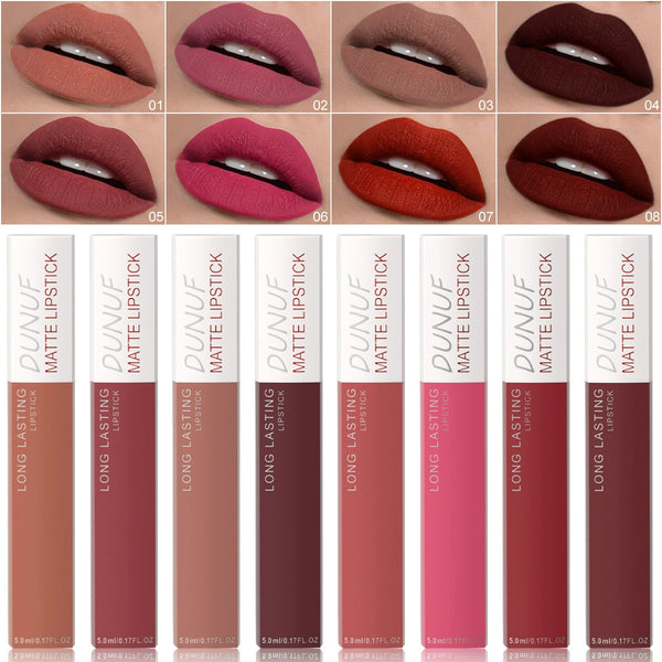 8pcs High-Value Matte Lip Gloss Set