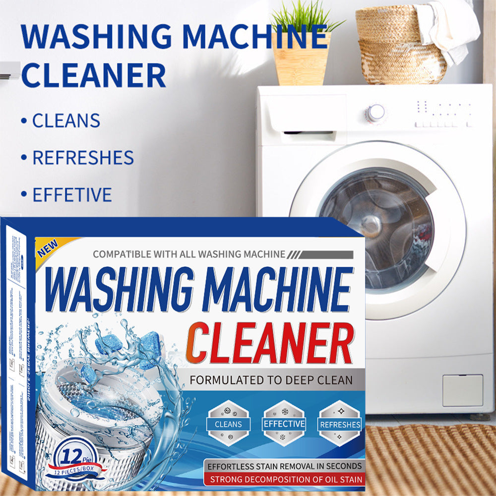 Washing Machine Cleaner & Descaler - 12 Tablets for Deep Cleaning