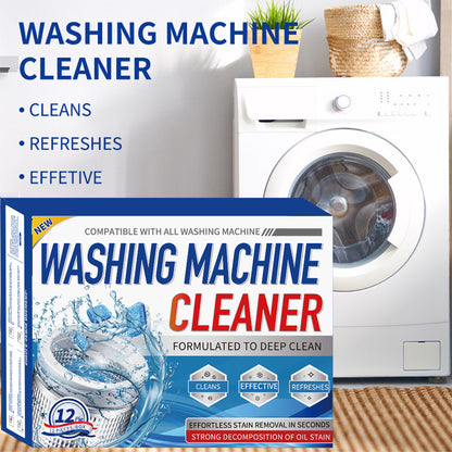 Washing Machine Cleaner & Descaler - 12 Tablets for Deep Cleaning
