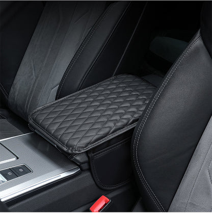 Car Armrest Box Cushion with Built-in Storage Bag