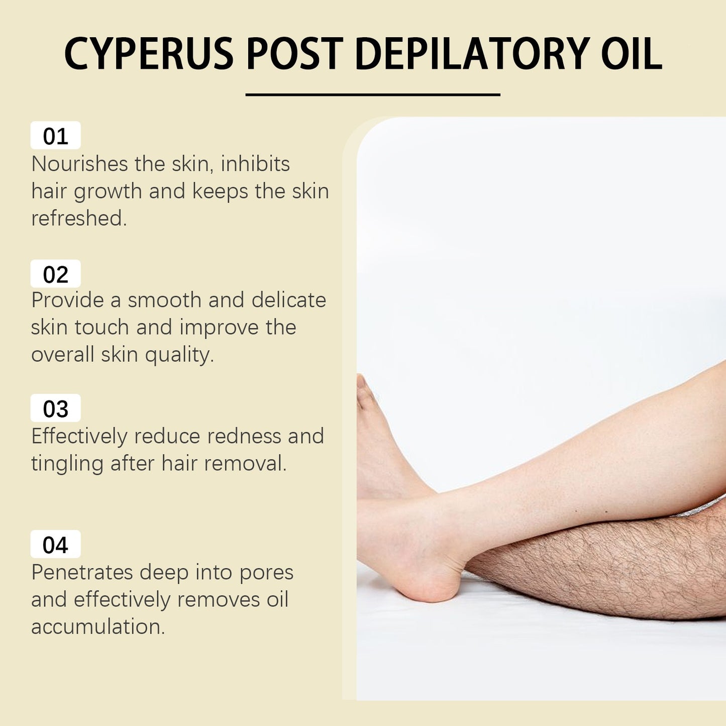 Botanical After Hair Removal Oil with Cyperus Rotundus
