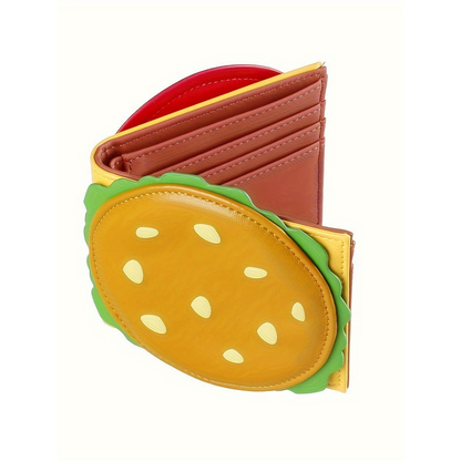 Burger Shaped Wallet with Card Holder PU Leather Change Purse Lovely Coin Purse