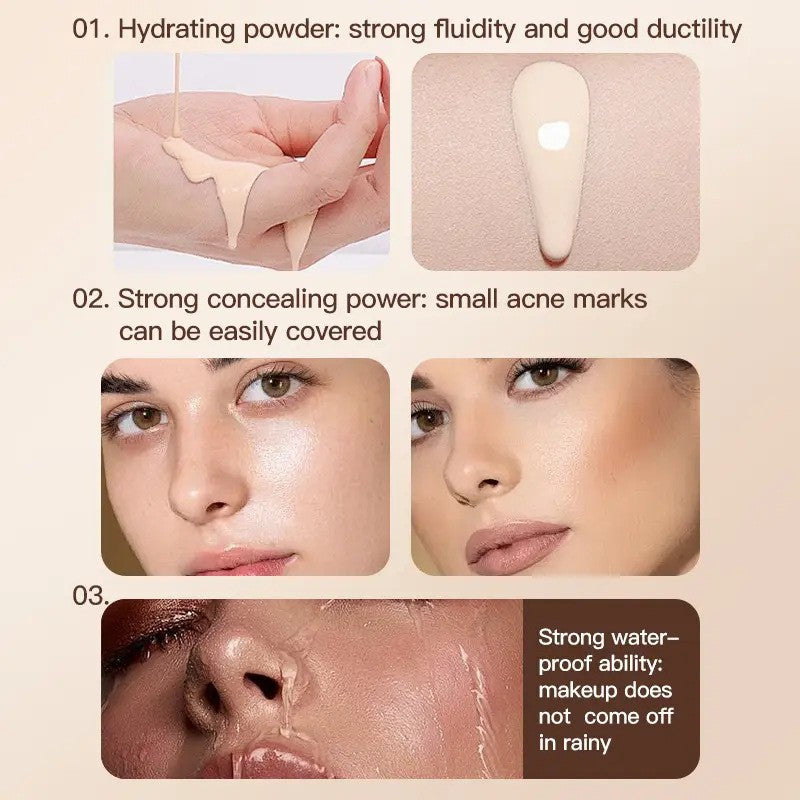 Long-Lasting Wear Matte Smooth Liquid Foundation, Waterproof and Sweatproof for A Translucent, Natural Finish
