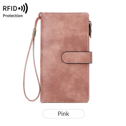 Leather Wallets for Women with RFID Blocking Credit Card Holder Large Capacity
