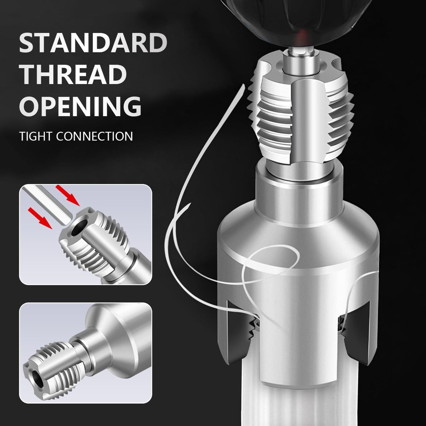3 Pcs Integrated Internal & External Pipe Threading Tool