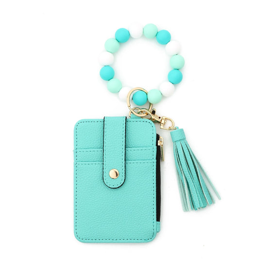 Wallet Silicone Keychain Silicone Bead Bracelet