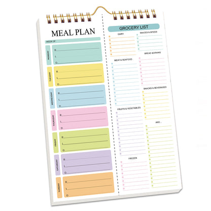 Magnetic Weekly Meal Planner Pad Grocery List 50 Sheets Adults Meal Planning Notepad