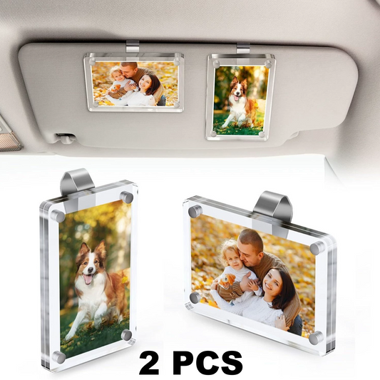 2Pcs Car Picture Holder for Sun Visor - Transform Your Ride with Cherished Memories
