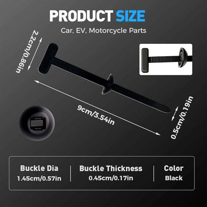 100 PCS Nylon Universal Cable Tie Buckle,Heavy Duty Self-Locking Zip Ties Holder