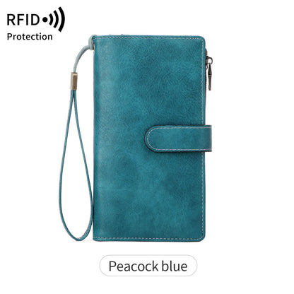 Leather Wallets for Women with RFID Blocking Credit Card Holder Large Capacity