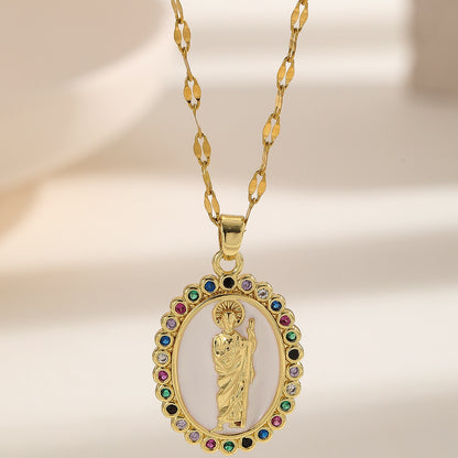 Colorful Fashionable Subtly Luxurious Madonna Necklace