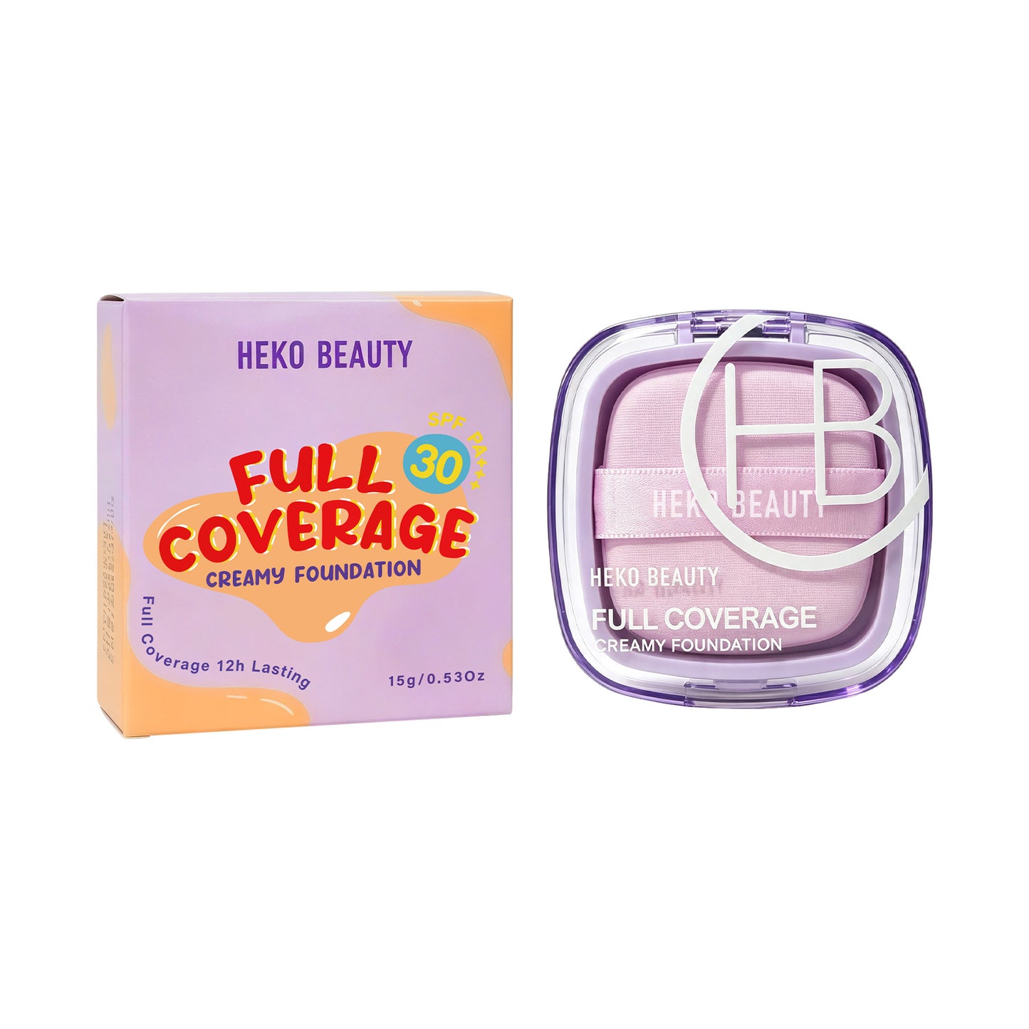 Full Coverage Creamy Foundation Waterproof with SPF 30+++ Blurring, Smoothing & Nourishing