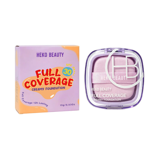 Full Coverage Creamy Foundation Waterproof with SPF 30+++ Blurring, Smoothing & Nourishing