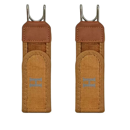 2PCS Tactical Metal Hook Elastic Belt Buckle-Less Invisible Waist Belt Closure