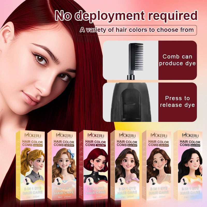 3 in 1 Dye Hair Care Hair Color Comb - 200ml / 6.8 fl oz