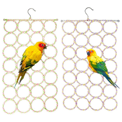 Bird Rope Climbing Ladder Parrot Hanging Swing Perch for Parakeets Cockat
