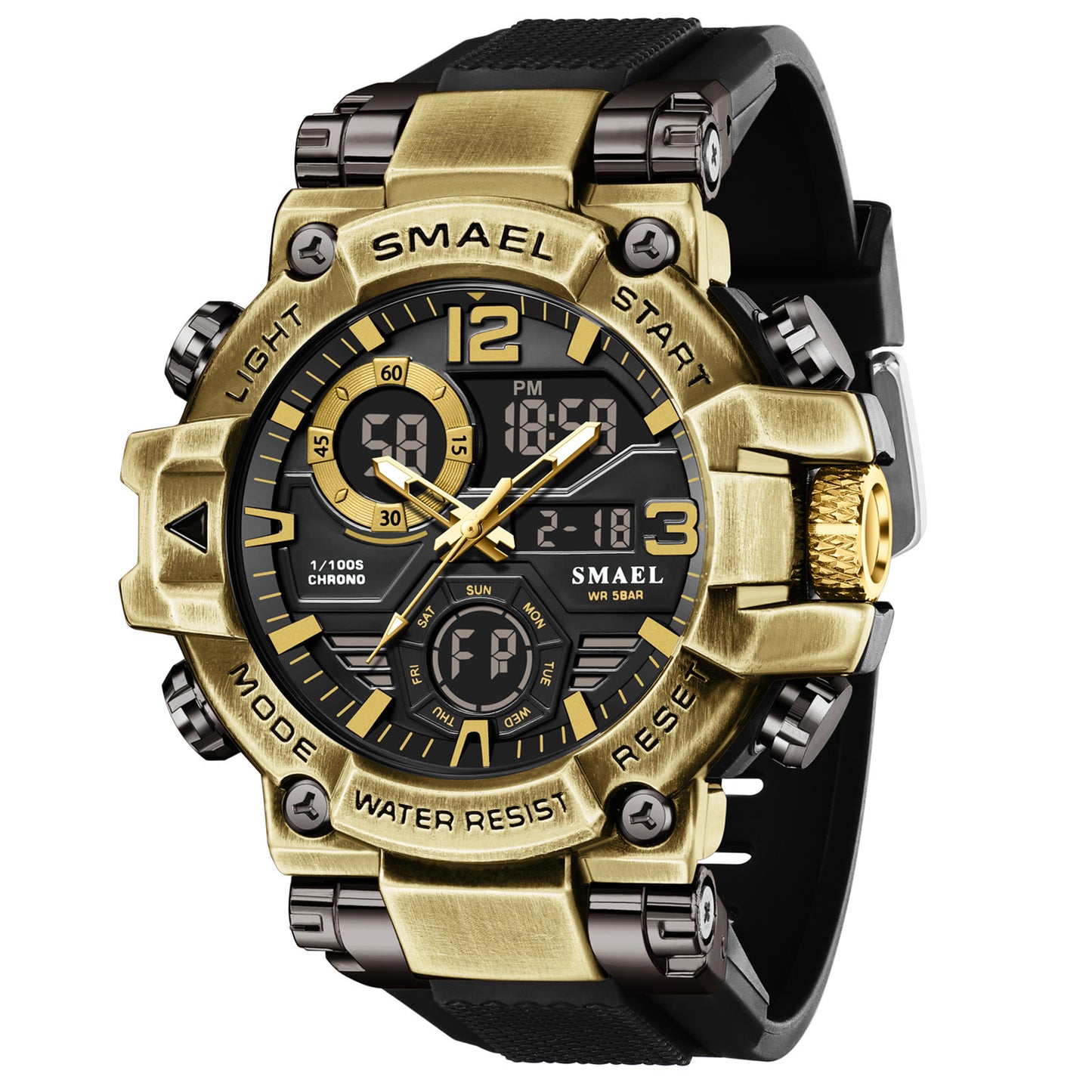 Men's LED Digital Waterproof Sports 5ATM Shockproof Watch
