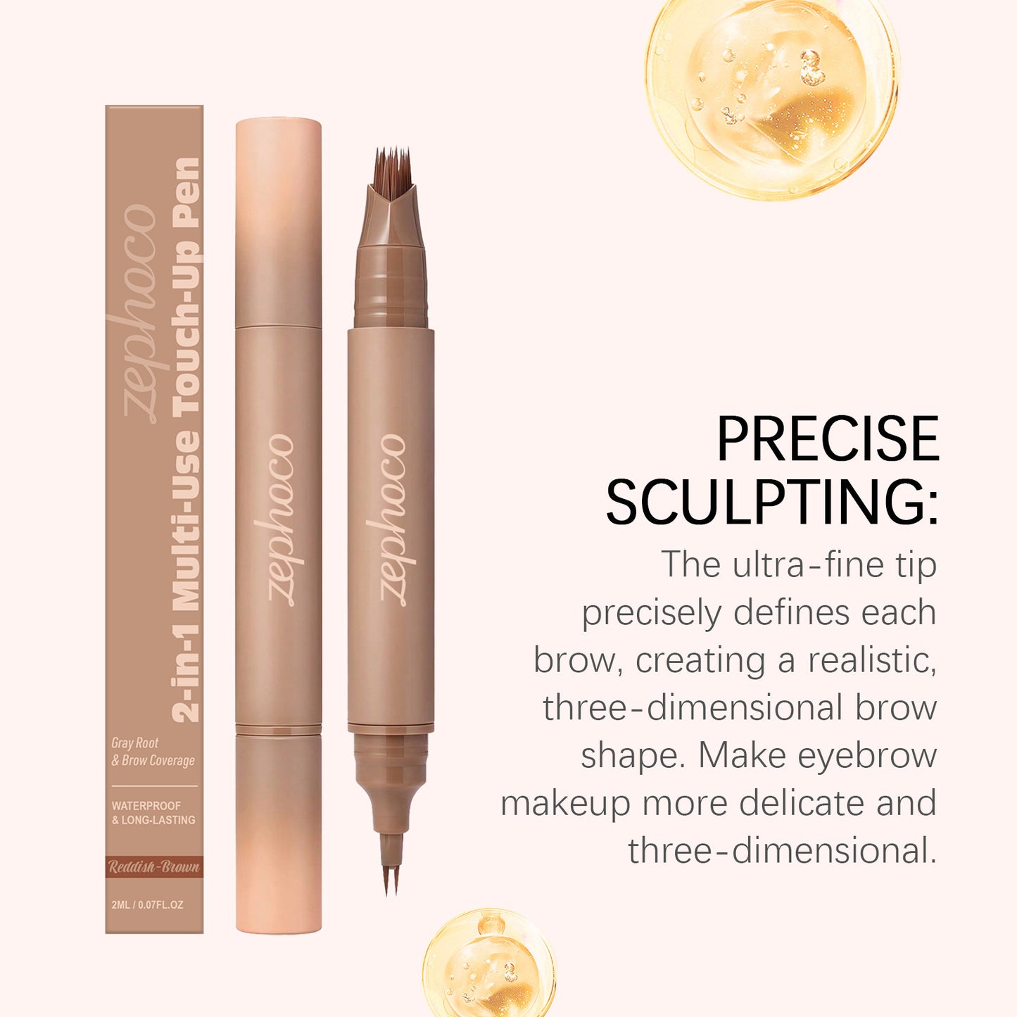 2PCS Double-sided hairline eyebrow pencil 2-in-1 series