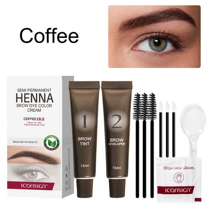Iconsign Henna Brow Dye Cream, Eyebrow Tinting Cream
