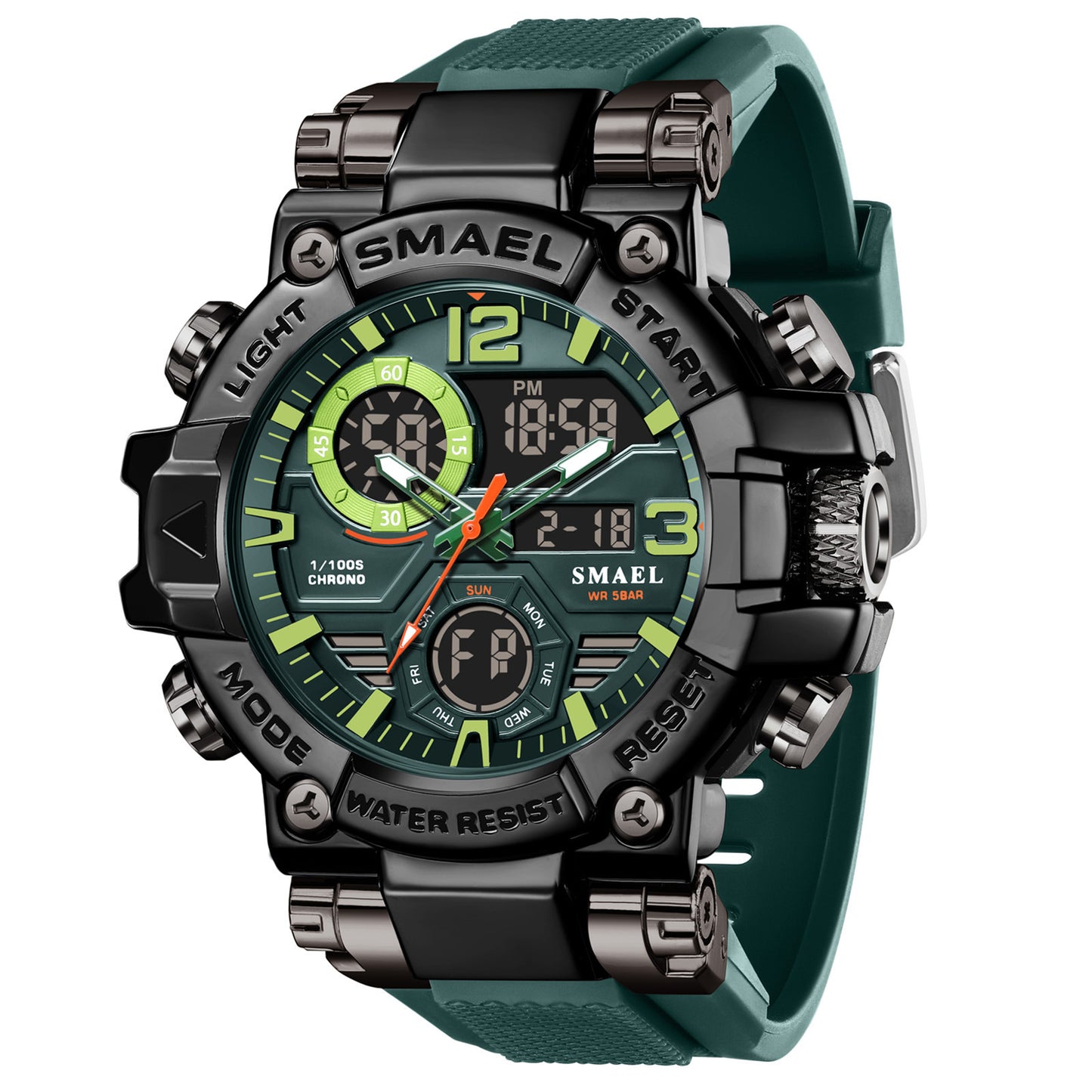 Men's LED Digital Waterproof Sports 5ATM Shockproof Watch