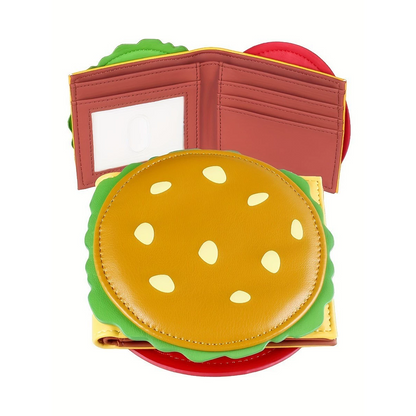 Burger Shaped Wallet with Card Holder PU Leather Change Purse Lovely Coin Purse