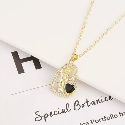 St Jude Inspired Prayer Necklace with Zirconia Pendant