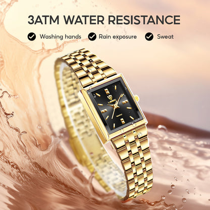 Luxury Ladies Quartz Wrist Watches Stainless Steel Bracelet