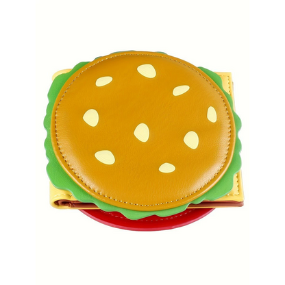 Burger Shaped Wallet with Card Holder PU Leather Change Purse Lovely Coin Purse