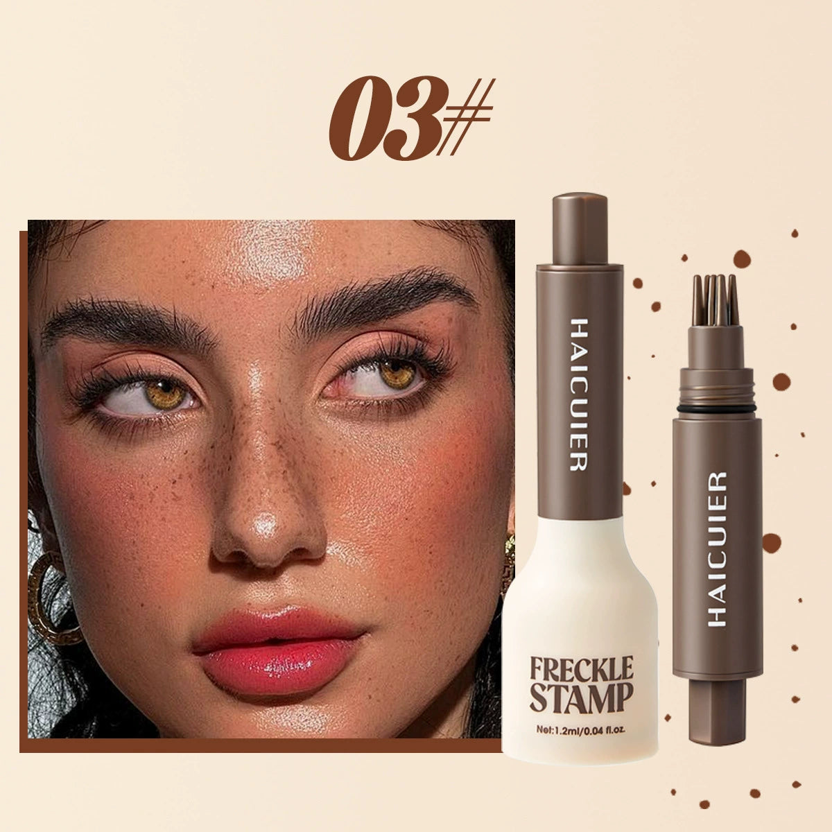 Freckle Stamp – Natural-Looking, Waterproof, Quick-Drying, Smudge-Resistant Faux Freckle Pen