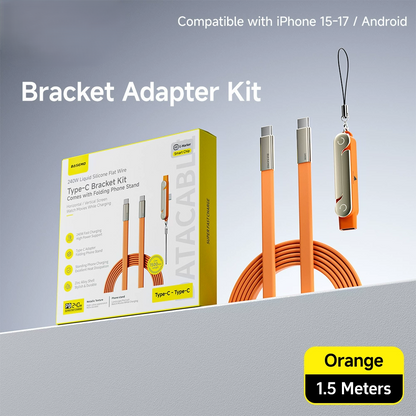 240W SuperCharge 360° Rotating Invisible Stand Detachable 2-in-1 Charging Cable