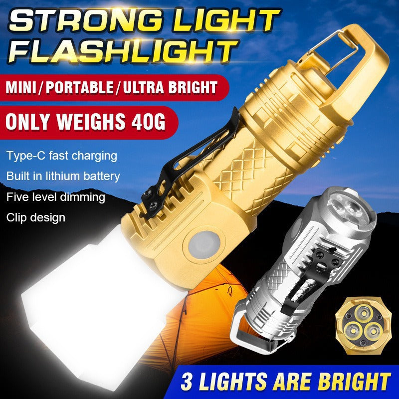 LED Portable Rechargeable Super Bright Flashlight for Outdoor Cam Hiking