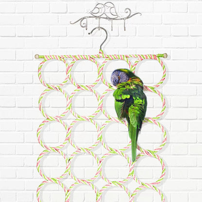 Bird Rope Climbing Ladder Parrot Hanging Swing Perch for Parakeets Cockat