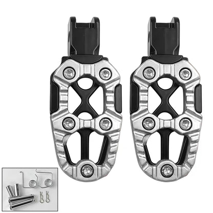 1 Pair Universal Metal Motorcycle Rear Footpeg Assemblies