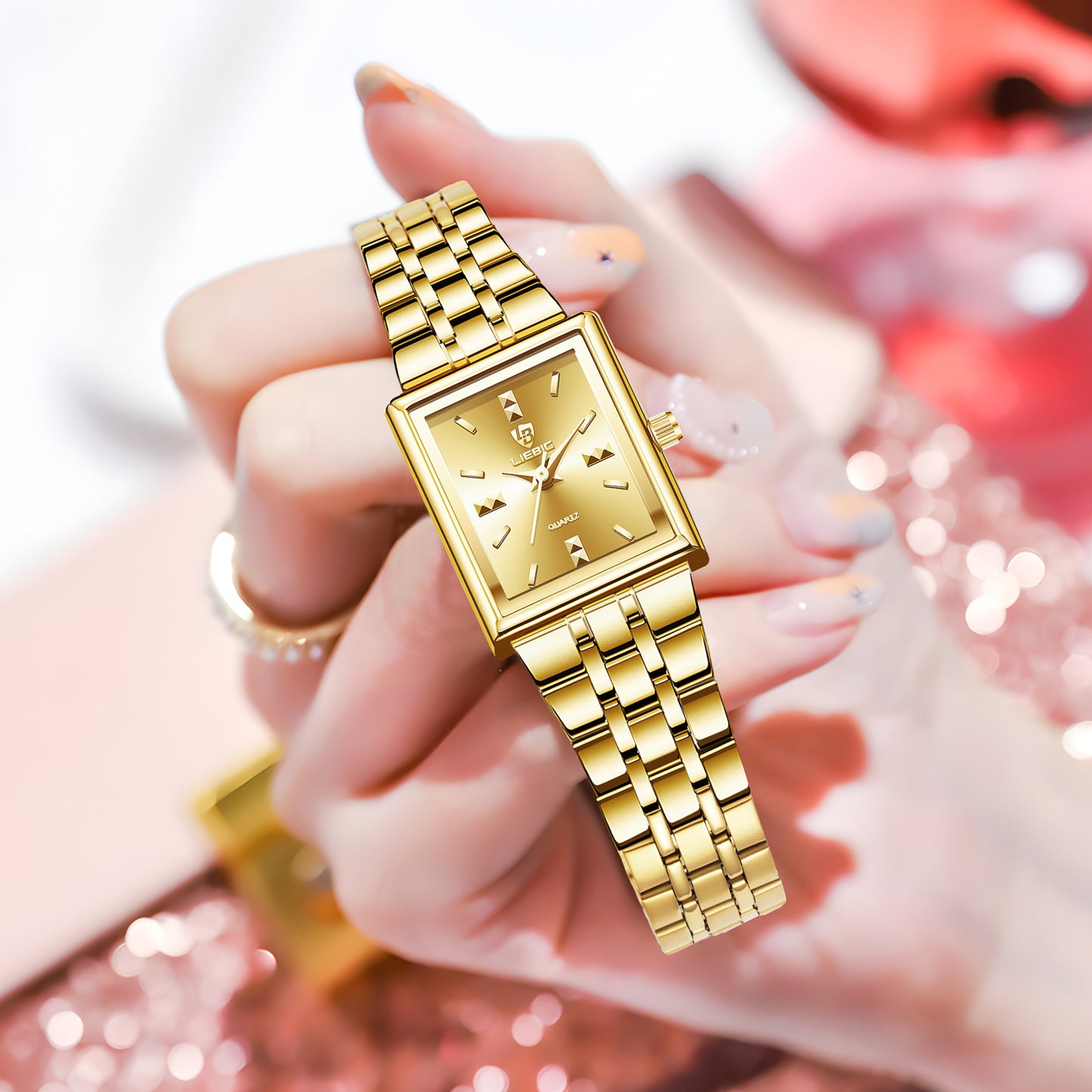 Luxury Ladies Quartz Wrist Watches Stainless Steel Bracelet