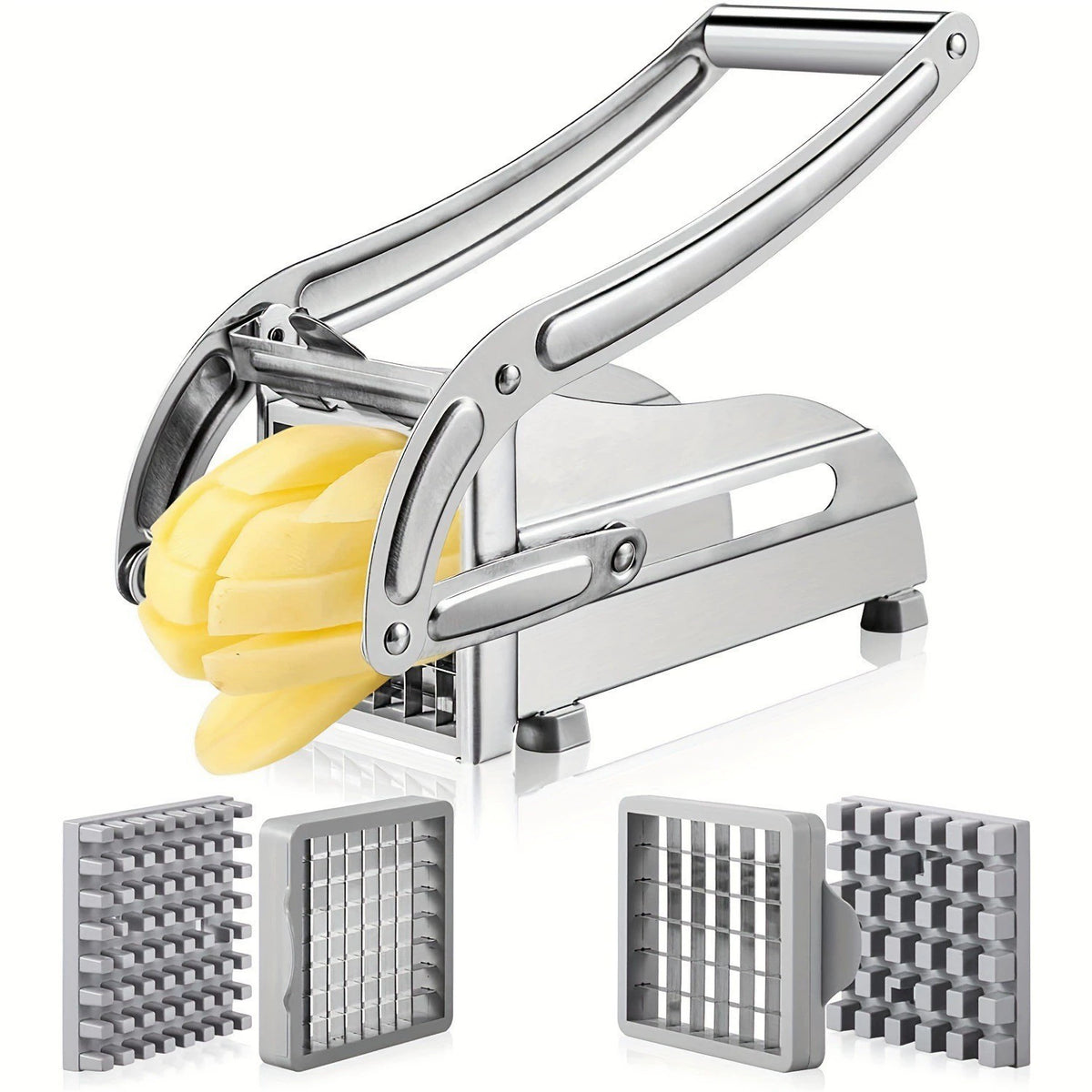 French Fry Cutter, Dishwasher Safe Stainless Steel Potato & Vegetable Slicer
