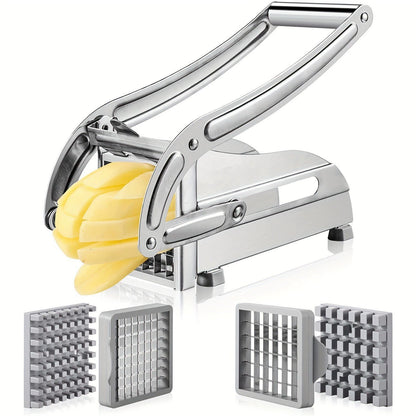 French Fry Cutter, Dishwasher Safe Stainless Steel Potato & Vegetable Slicer